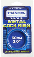Cliquez pour voir la fiche produit- Metal CockRing - TitanMen - 50 mm - Bleu