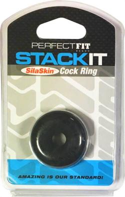 Stack It SilaSkin Cock Ring - Perfect Fit - Noir