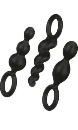 Pack 3 Butt Plugs - Satisfyer - Black