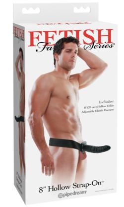 Gode Ceinture Creux ''Hollow Strap-On'' - Fetish Fantasy - Black - Size 8 Inches