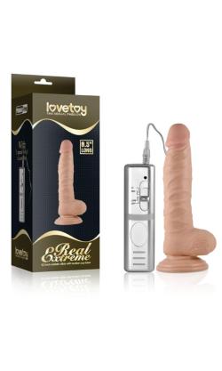 LOVETOY DILDO THE REAL EXTREME VIBRATING - Natural - Size 8.5 Inches