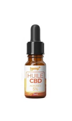 Huile 5% CBD spectre large HempDrop - Citrus Fruits - 10 ml