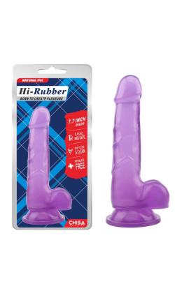 Gode Transparent Hi-Rubber - Chisa Novelties - Purple - Size 7.5 Inches