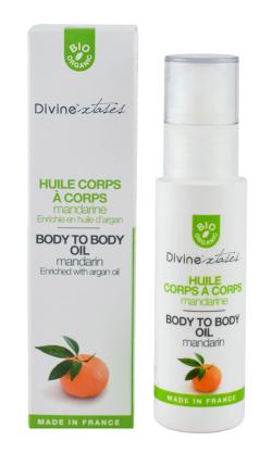 Huile de massage ''Corps  Corps'' - Divinextases Bio - Tangerine - 100 ml