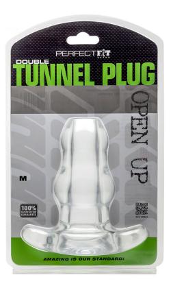Double Tunnel Plug - Perfect Fit - Transparent - Medium