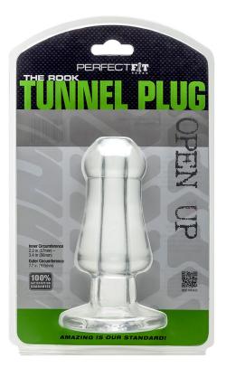 ''The Rook'' Tunnel Plug - Perfect Fit - Clear - Size single