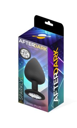 Butt Plug Silicone ''Sparkly'' - AfterDark collection - Black - Size L