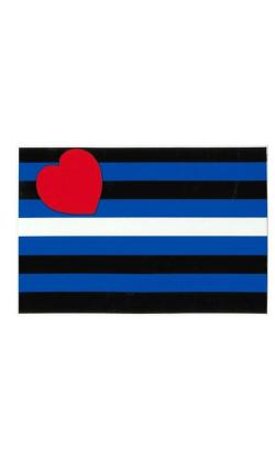 Auto-Collant Leather-Flag 7x5