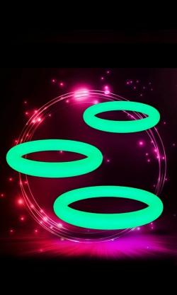 Set de 3 anneaux silicone Phosphorescents