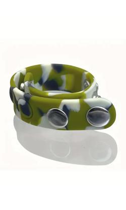 Cock Strap Militaire Camouflage 5 pressions (5P/2P) - Kaki/Blanc