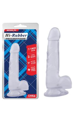 Gode Transparent Hi-Rubber - Chisa Novelties - Transparent - Taille 7.5'' (19cm)