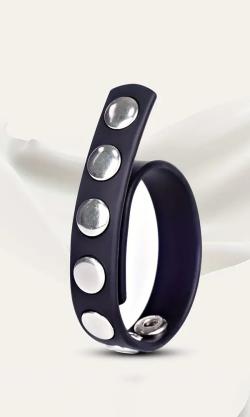 CockStrap simili cuir 12 Rivets