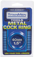 Click to see product infos- Metal CockRing - TitanMen - 40 mm - Blue