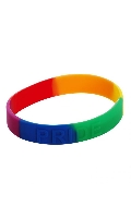 Cliquez pour voir la fiche produit- Bracelet silicone souple PRIDE rainbow 