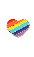 Click to see product infos- Pin's Rainbow ''Coeur''