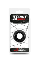 Cliquez pour voir la fiche produit- Silicone Striped Cock Ring - Beast Rings - 19 mm - Noir