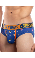 Cliquez pour voir la fiche produit- Slip ''U22SP Sushi'' - SupaWear - Bleu/Orange - Taille M