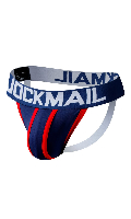 Cliquez pour voir la fiche produit- JockStrap JOCKMAIL - Bleu Marine/Rouge - Taille XXL
