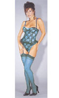 Click to see product infos- Guepiere and string Set - Blue - 90B